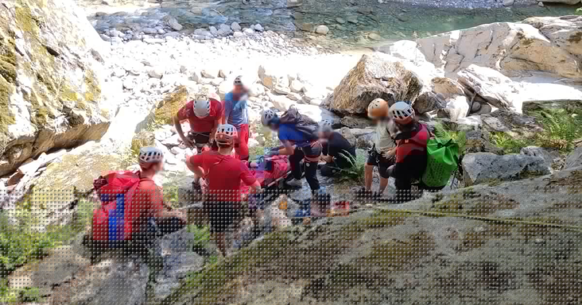 Pech für Urlauberin - Beim Canyoning verletzt – aus Schlucht geborgen