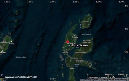 Ibu Volcano Volcanic Ash Advisory: ERUPTION OBSERVED ON SATELLITE WITH VA MOVING NE to 7000 ft (2100 m)