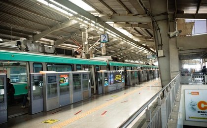 Golf Course Metro Station Noida - On Blue Line Of Delhi Metro
