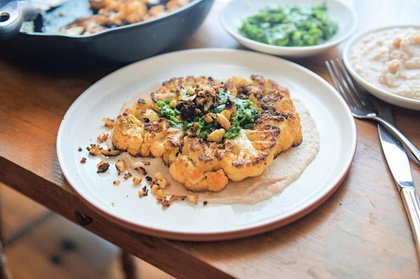 Gretchen’s table: Cauliflower ‘steaks’ are tender on the inside and crispy on the outside