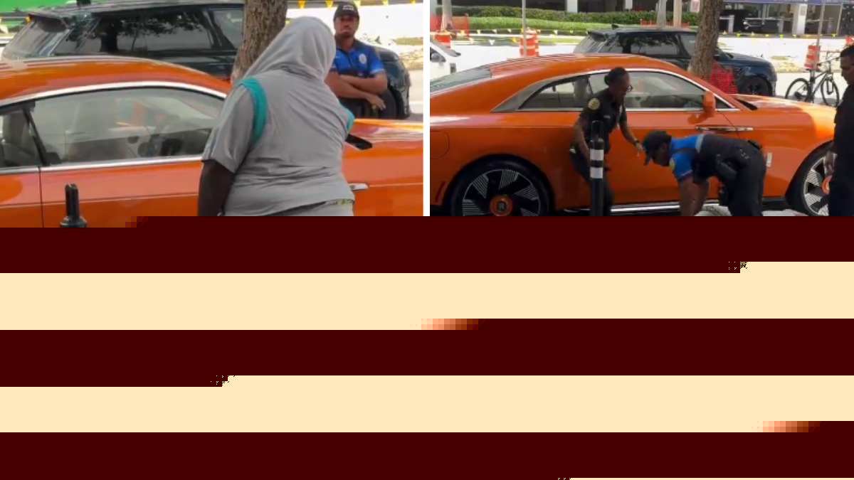 Barefoot allegedly man tried to force his way into a woman’s Rolls-Royce in Miami, only to be tased twice by an officer after ignoring warnings