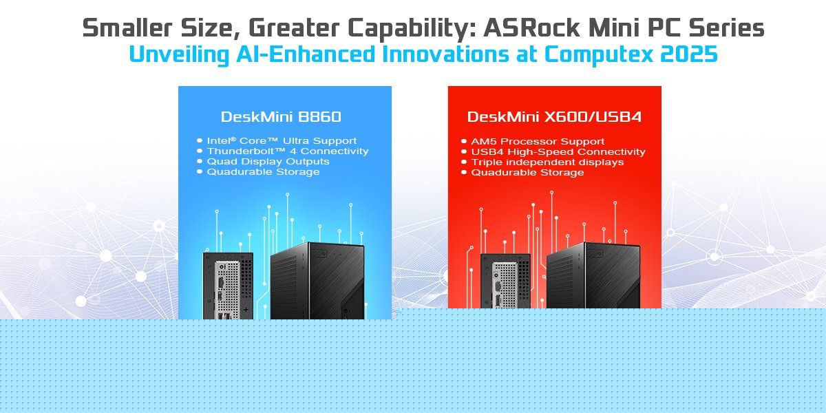 Comment on ASRock updates its DeskMini lineup with new Intel and AMD-powered mini PCs by Jabbar2