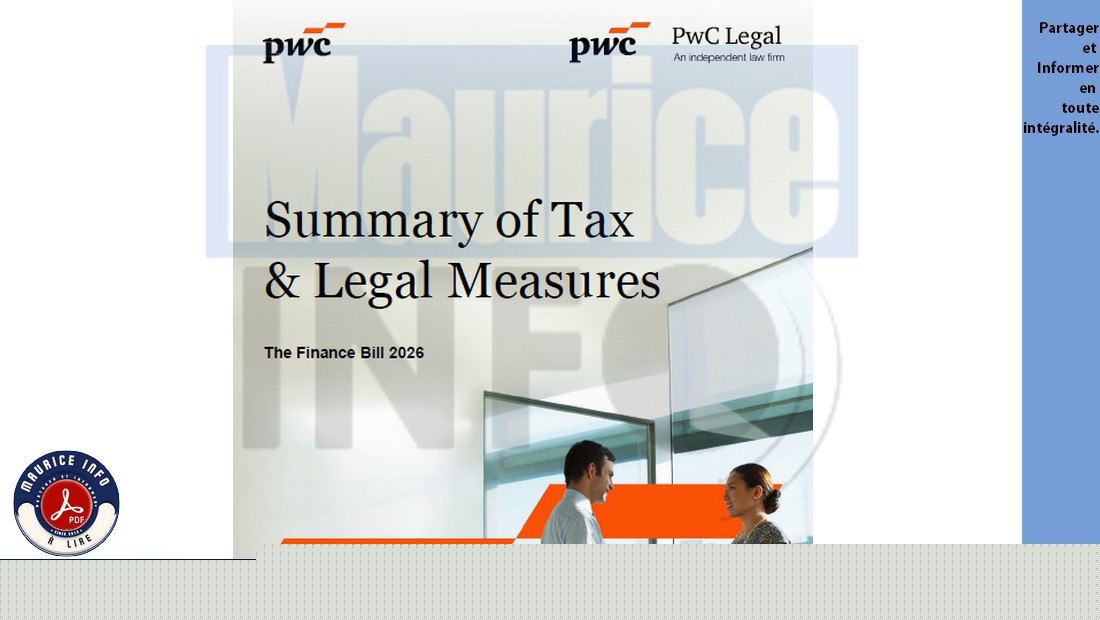 [Document] PWC décortique le Finance Bill 2026