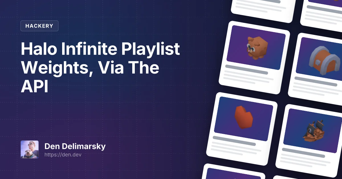 Peek Into Halo Infinite Playlist Weights - With The Halo Infinite API