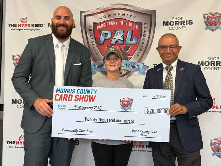 Morris County Card Show Donates $20,000 to Parsippany PAL, Strengthening Community Partnership