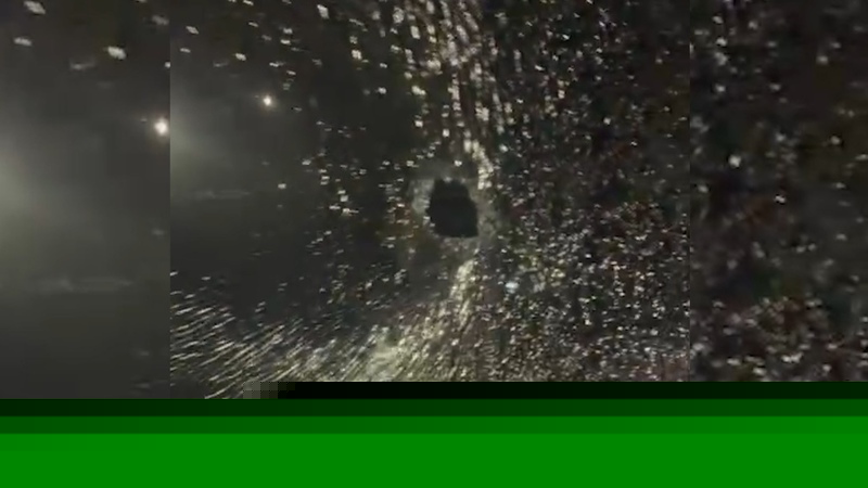 Unknown individuals threw stones at passenger train near Novopokrovka village