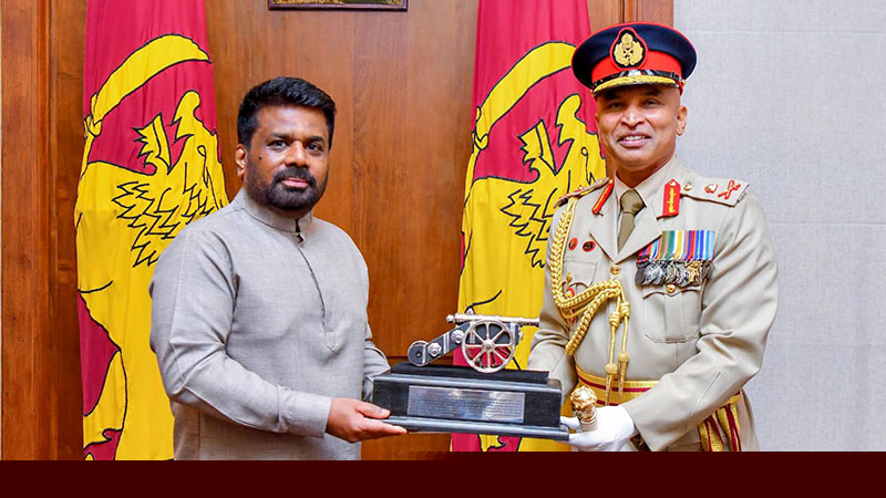 New Army Commander Lieutenant General Nilantha Premaratne meets President Dissanayake