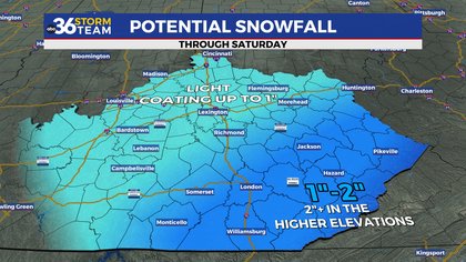Light snow chance back in play as the cold air remains
