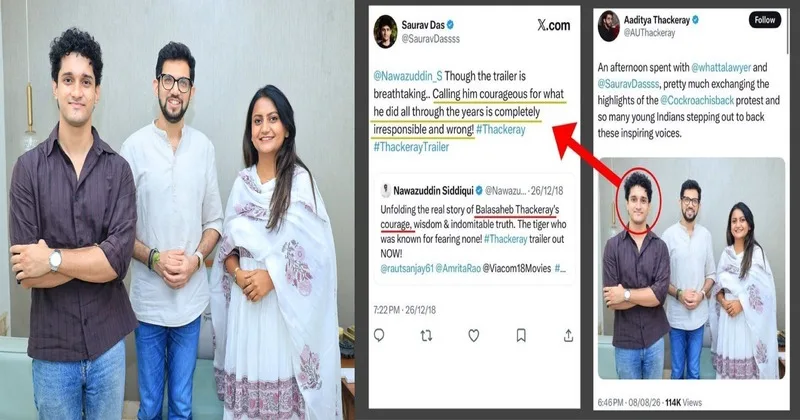 Aaditya Thackeray hosts Saurav Das of CJP; Shinde Shiv Sena leaders say ‘Legacy of Balasaheb Thackeray insulted’