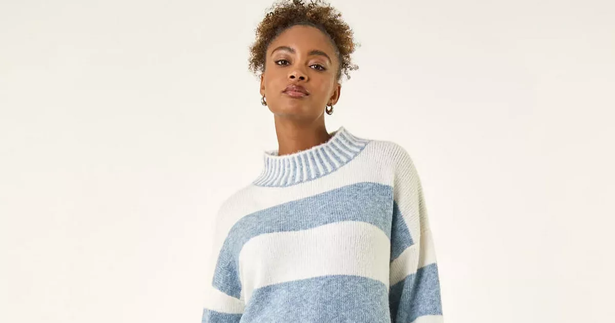 Roman's 'relaxed fit' striped jumper that 'goes well with jeans' is perfect for autumn