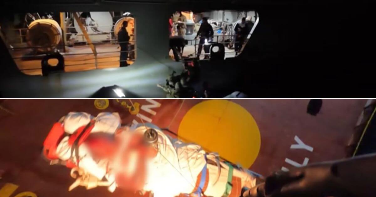 Video: Helicopters Airlift All 19 Crew After Houthis Strike Cargo Ship Off Yemen