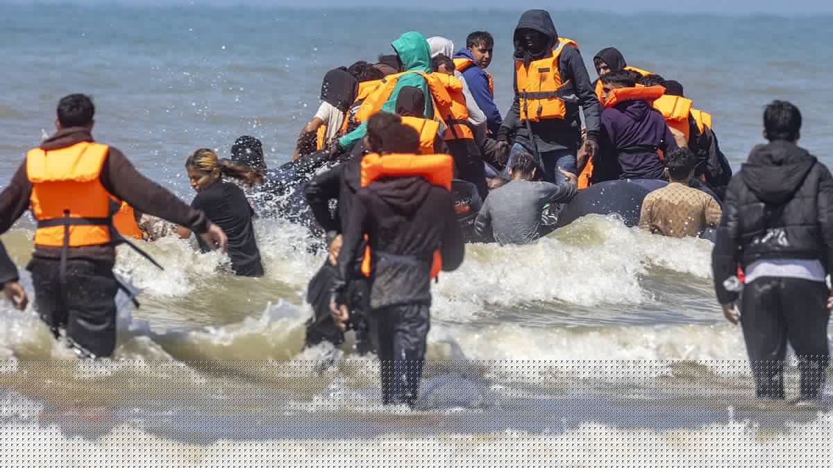 Burnham is accused of 'being out of touch' as fresh images of migrants heading for the UK surface - hours after PM declared 'the plan is working' on stopping small boats