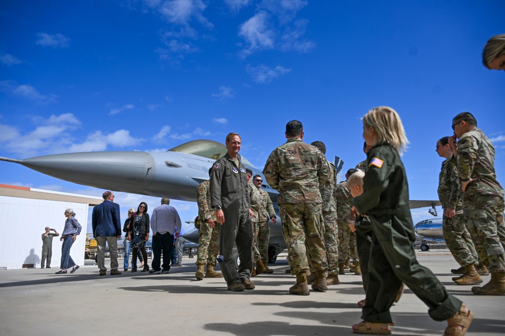 F-16 fighter jet gets new home at March Field Air Museum near Riverside