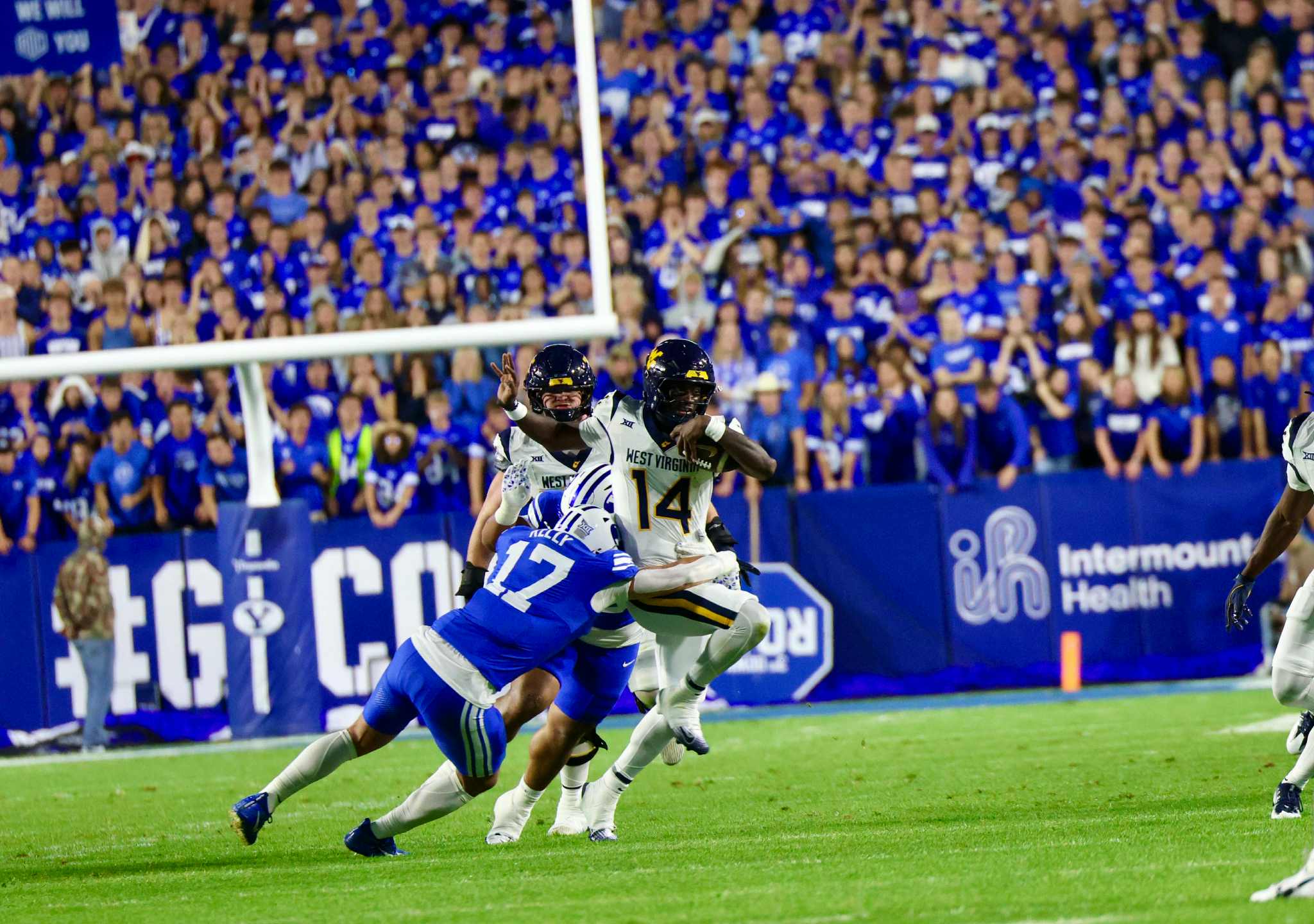 West Virginia falls 38-24 at No. 23 BYU