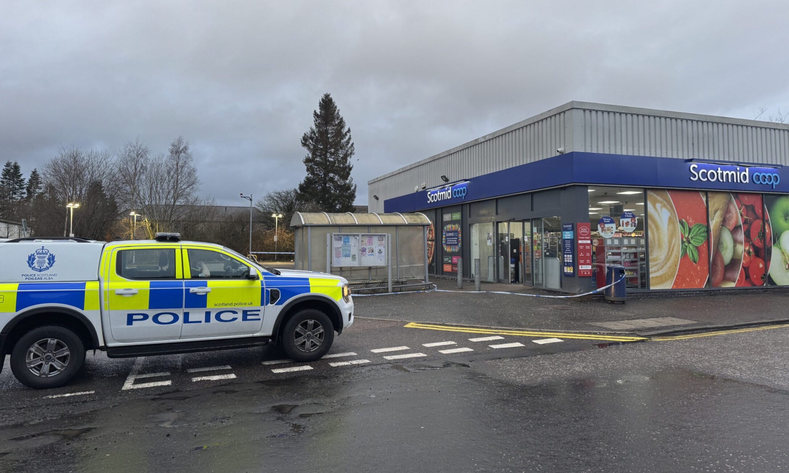 Police tape off Coupar Angus shop following break-in
