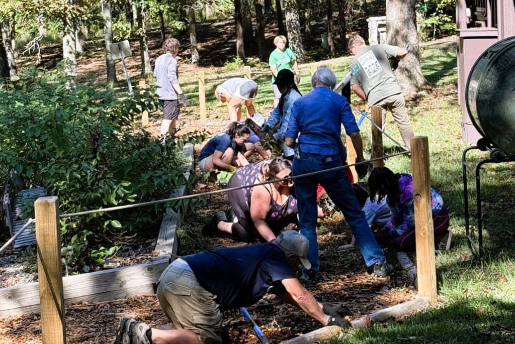 Volunteers Help With Paris Landing Tactile Trail Improvements