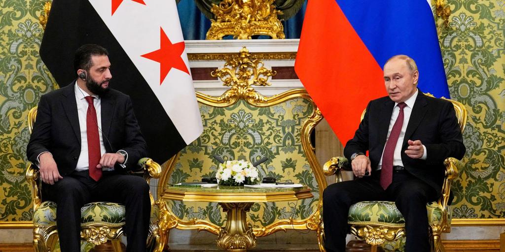 Putin recibe a Al Sharaa para mantener las bases rusas en Siria
