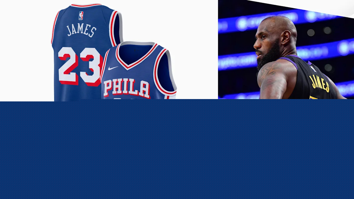 When and where can you buy a LeBron James Philadelphia 76ers jersey?