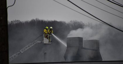 Andenne: un incendie en cours aux Ateliers Robert à Seilles