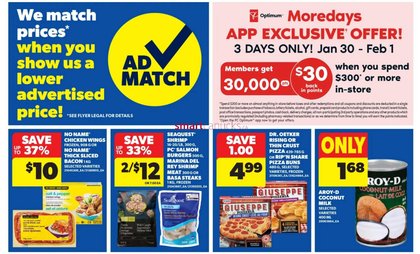 Real Canadian Superstore Ontario: Get 30,000 PC Optimum Points When You Spend $300 January 30th  & February 1st