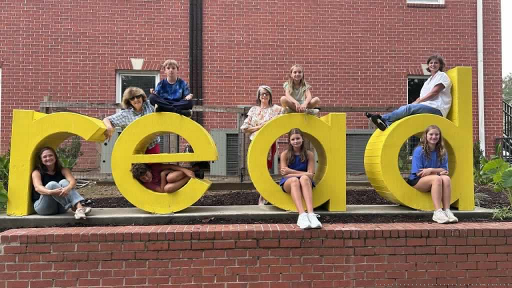 Community effort brings colorful READ letters to library
