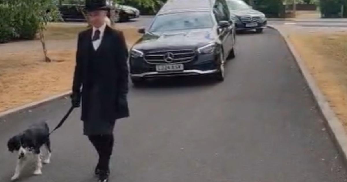 Watch - Faithful dog rides in hearse as Newport says goodbye to much-loved musician