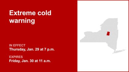 Extreme cold warning in place for Southern Herkimer until Friday midday — extremely cold wind chills