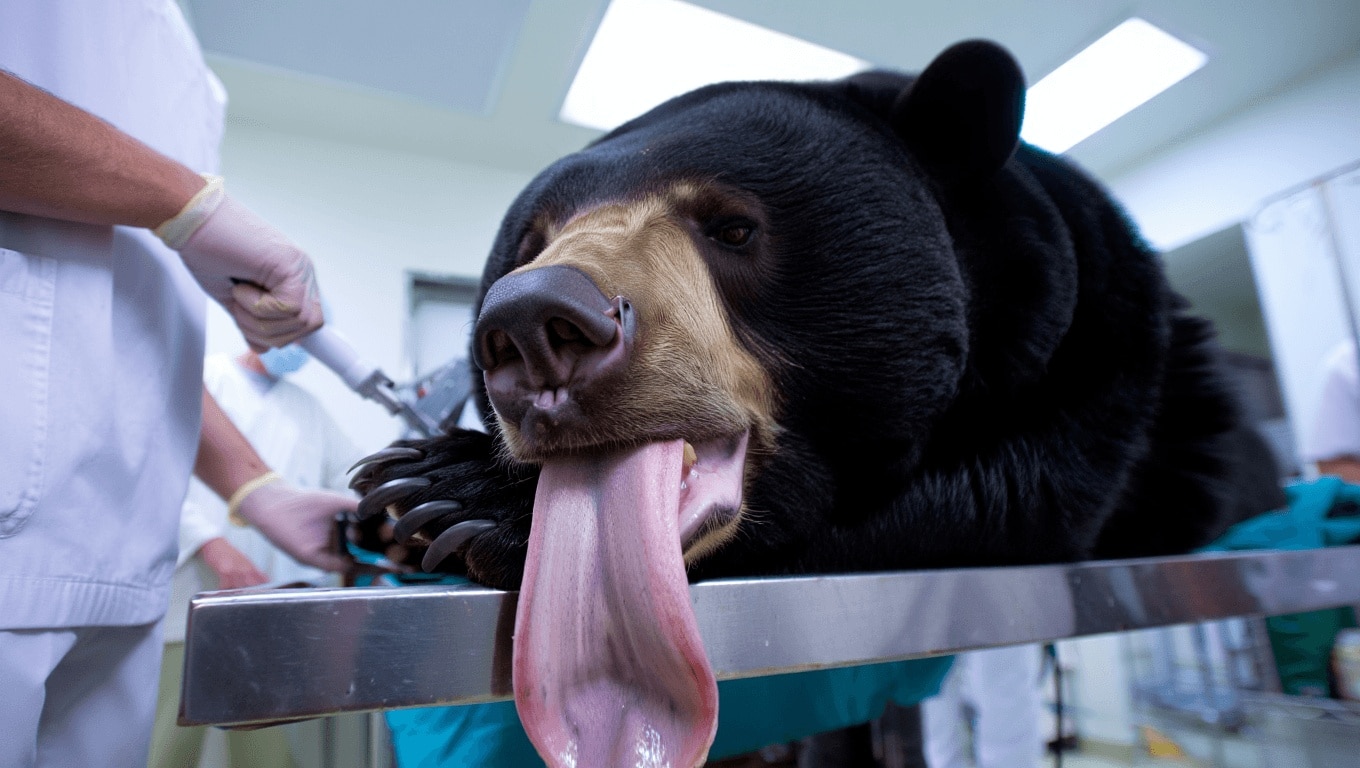Bear With 3-Kilo Tongue Successfully Undergoes Surgery