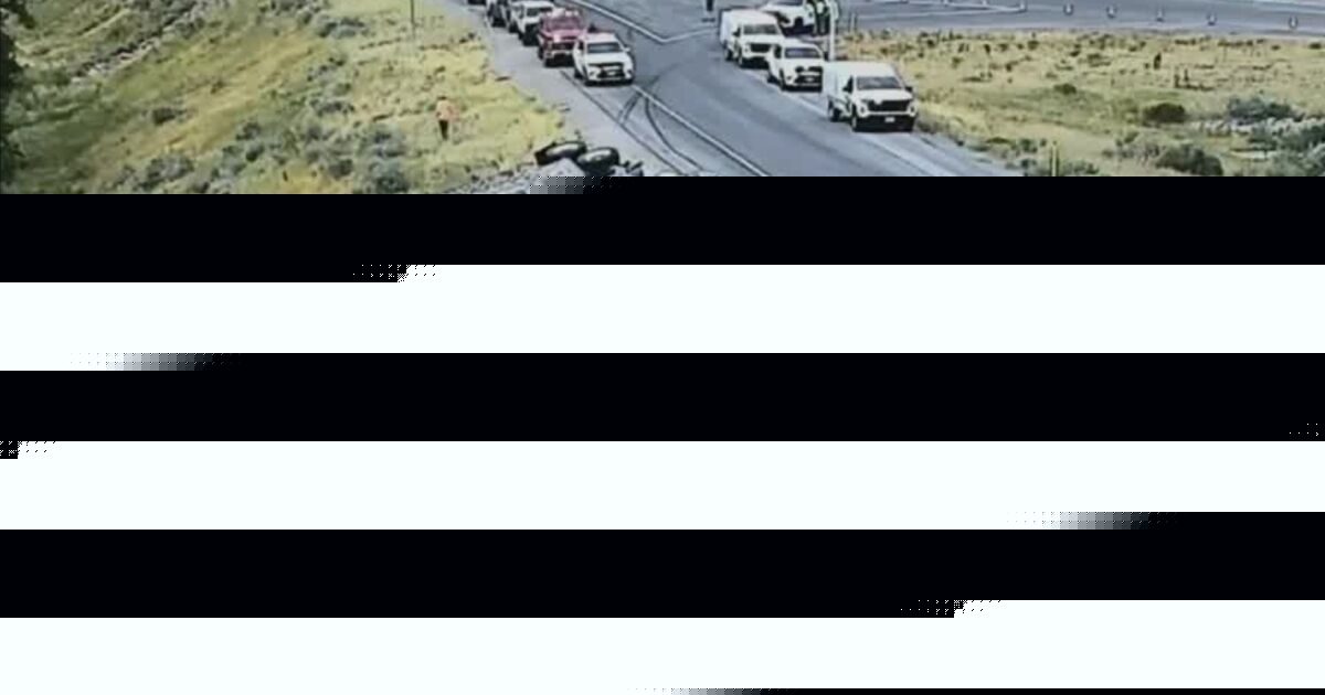 Semitrailer hauling cattle overturns in Parleys Canyon
