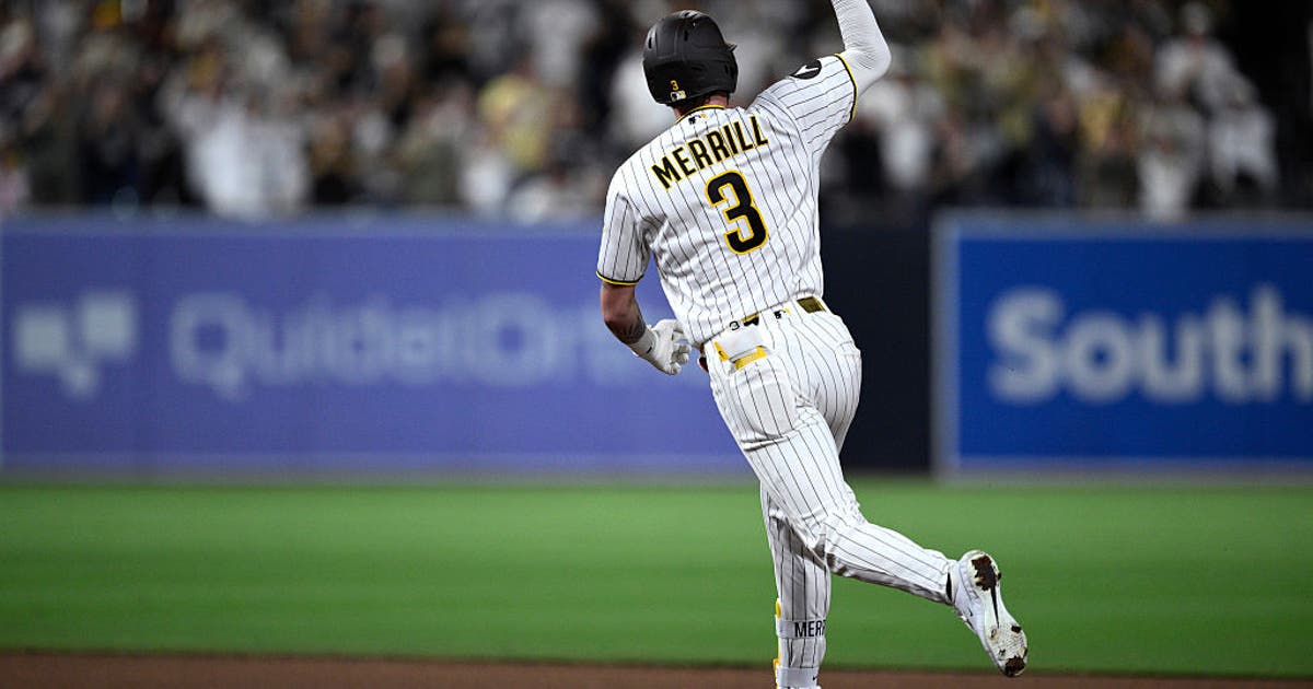 Merrill's 2-run homer, Miller's 30th save propel Padres past Brewers 3-2