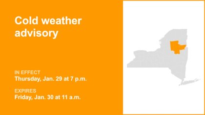 NY weather: part of New York under a cold weather advisory until Friday midday – extremely cold conditions