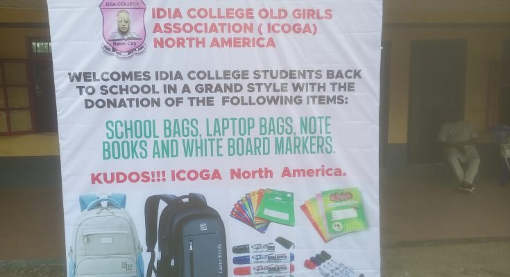 Idia College Alumni Donate 2,500 School Bags, Notebooks to Alma Mater
