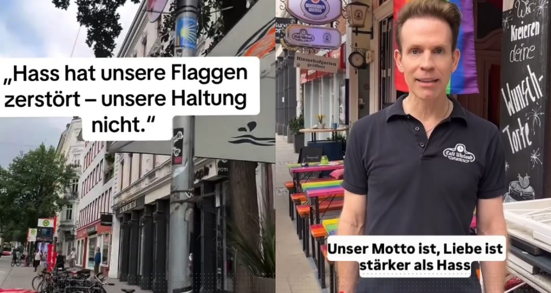 Rainbow Flags Removed by Force at Café Uhrlaub