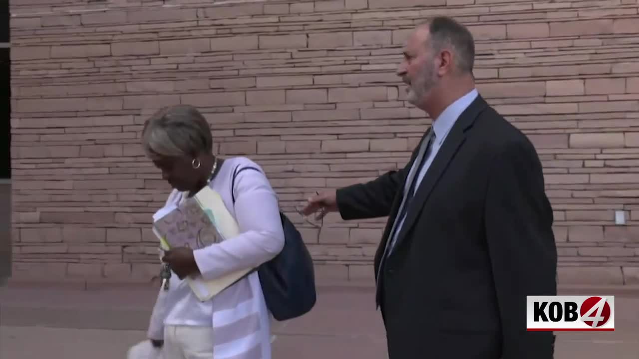 Former state lawmaker declines to comment as she leaves day one of a public corruption trial