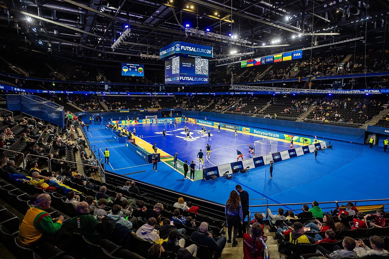 Europos salės futbolo čempionatas Kaune finišuos ketvirtfinaliu tarp armėnų ir kroatų