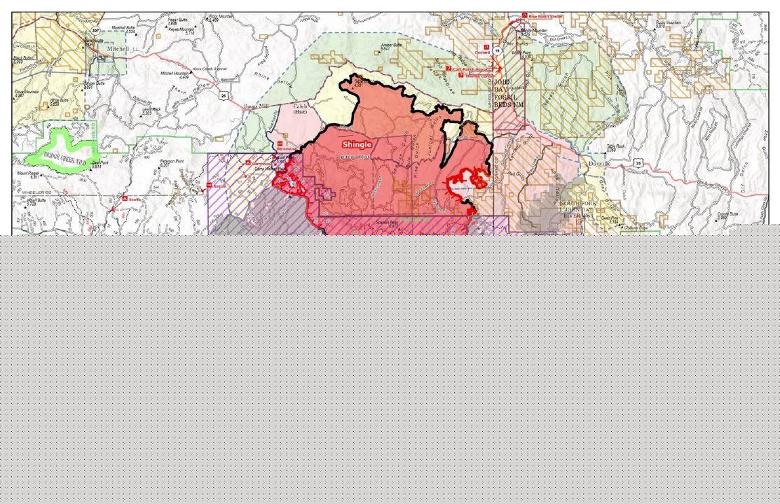 Shingle Fire outside Mitchell shows modest growth as containment increases