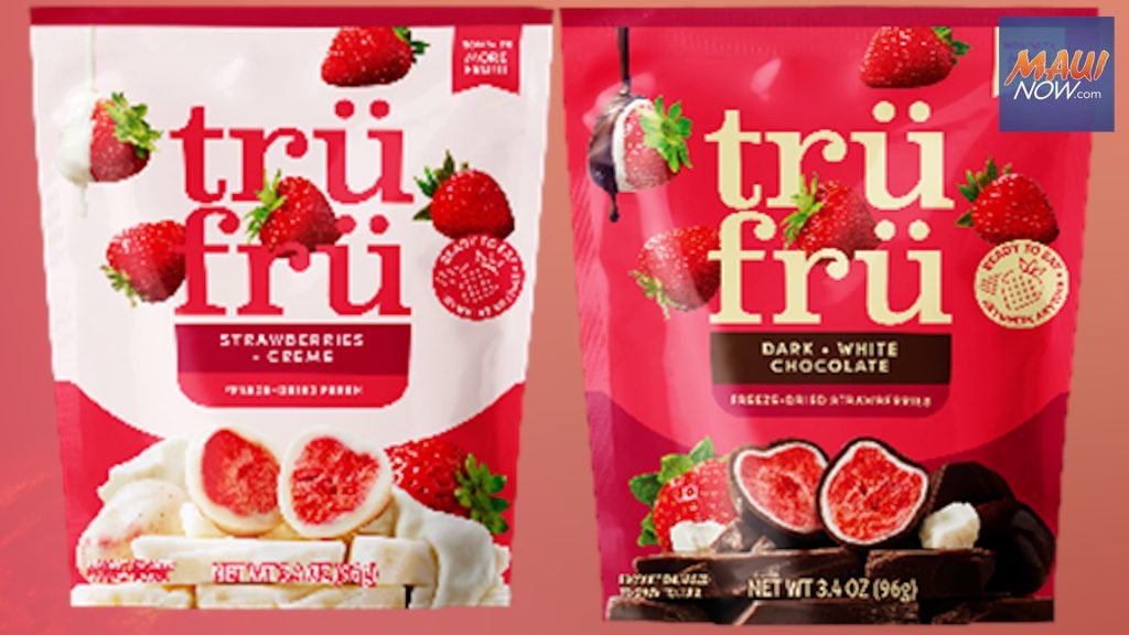 DOH issues alert on Tru Fru freeze dried fruit products due to metal hazard