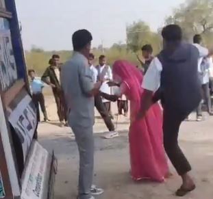 Dance turns violent in viral video as man kicks woman, crowd stays silent