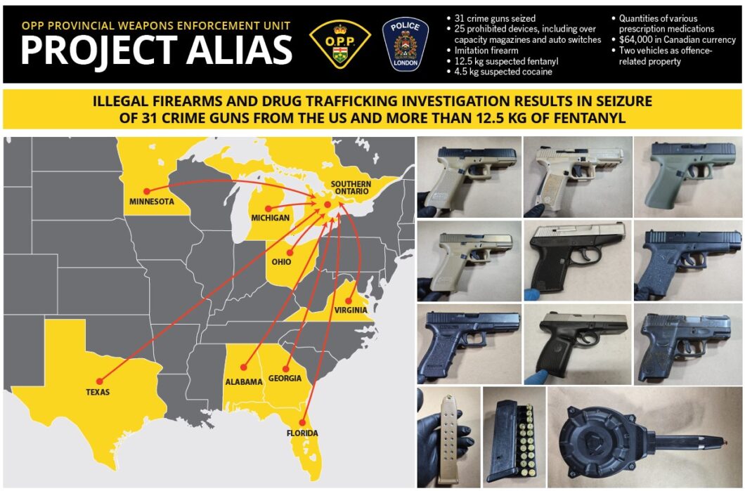 Police Seize 31 Guns With US Origin Along With 12.5 Kg Of Fentanyl In Project ALIAS
