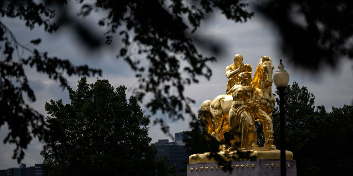 Trump Unveils 23K Gold Statues in Washington, D.C.