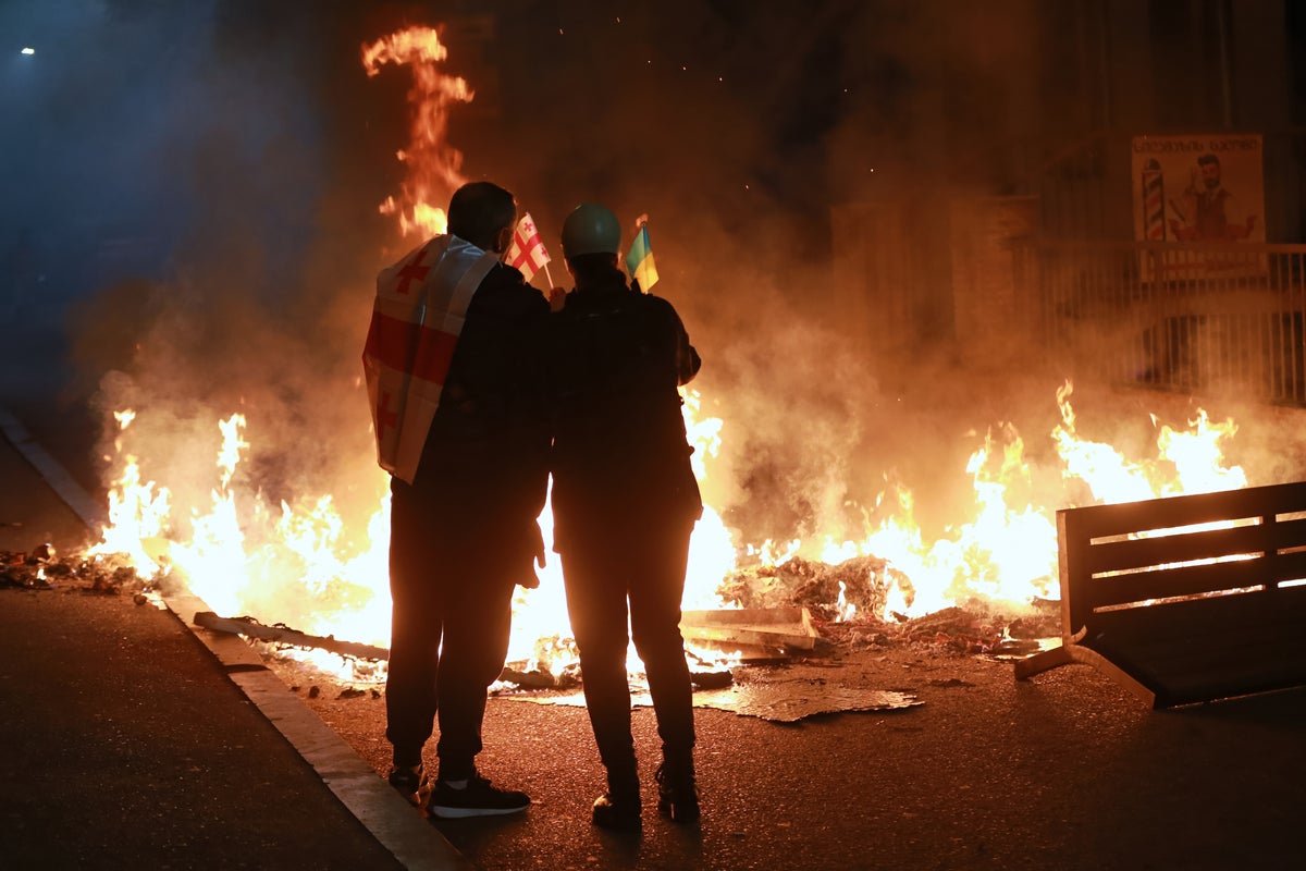 Georgia launches sweeping crackdown on dissent as opposition blocs boycott local election, in photos