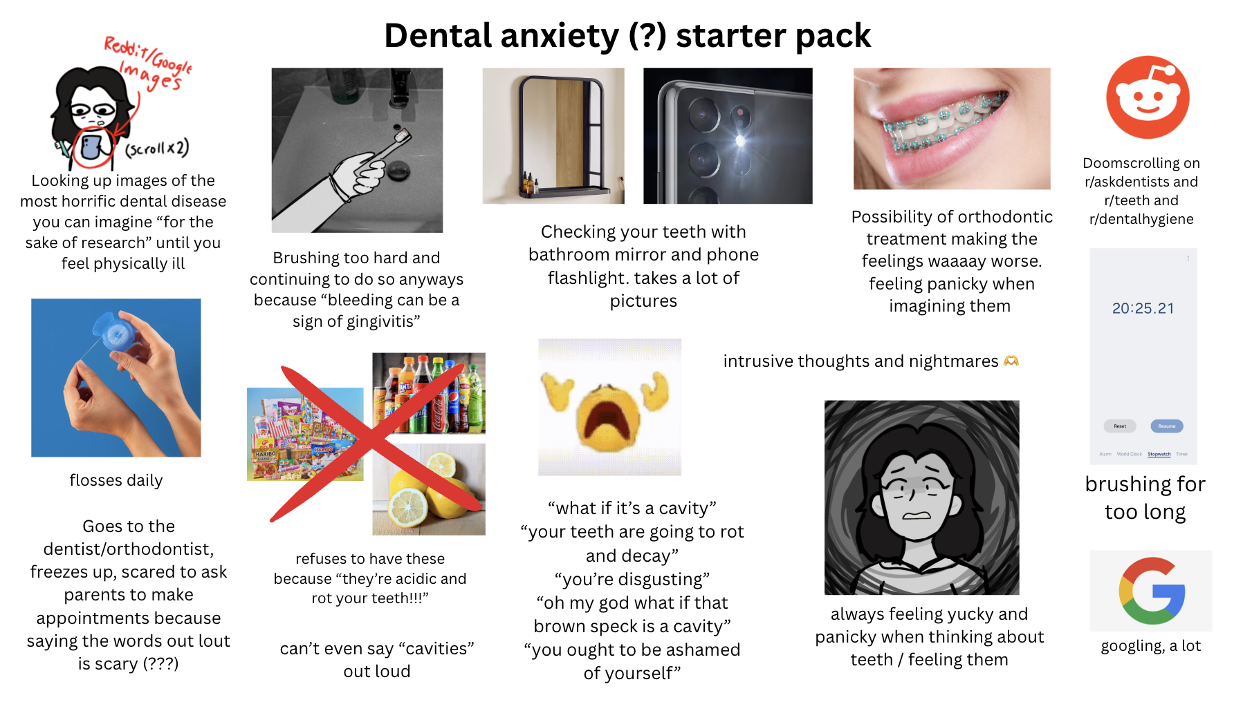 Starter Packs - teeth related anxiety starter pack | /r/starterpacks