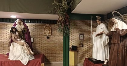 La lluvia provoca filtraciones en San Antonio y obliga a reubicar las imágenes de la Sagrada Mortaja de Algeciras