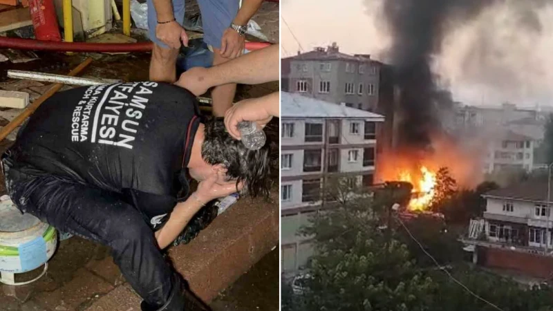 Samsun'da tüpgaz bayisinde patlama: 4 kişi hastaneye kaldırıldı