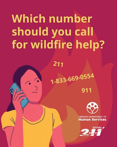 ODHS REMINDS PEOPLE OF STATEWIDE HOTLINE AVAILABLE FOR OREGONIANS AFFECTED BY WILDFIRES AND SMOKE