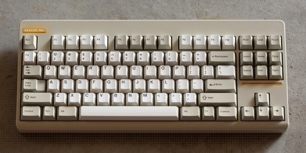 NovelKeys Dresses Its CLASSIC-TKL in "Underscore" Trim for a Timeless Retro Desk Setup