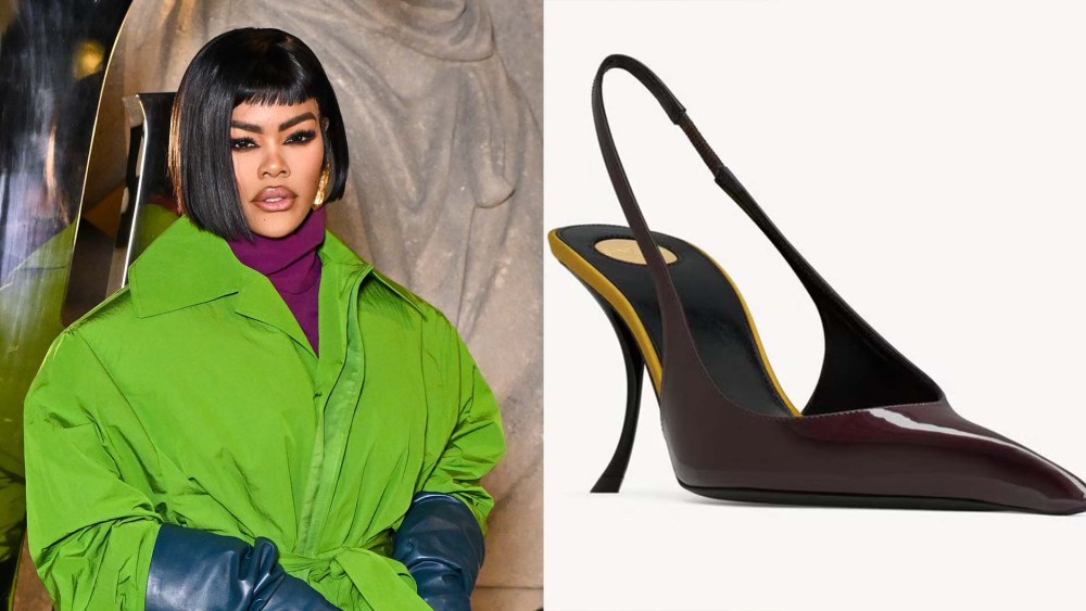Teyana Taylor Pierces Through Paris Fashion Week in Saint Laurent’s Pinched-toe Slingbacks