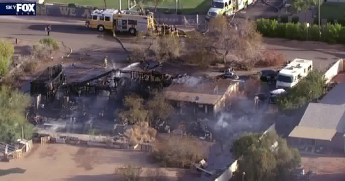 Large 'suspicious' fire destroys Peoria home