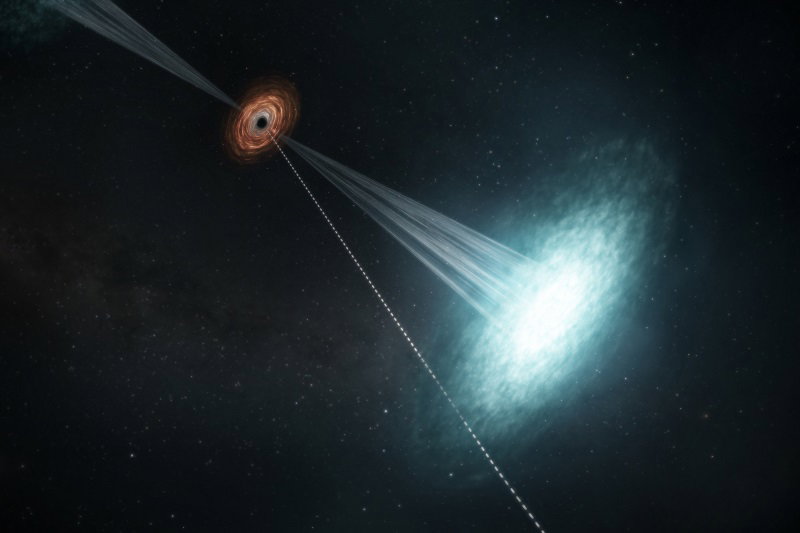 Hidden black hole blast revealed years later by a powerful radio glow