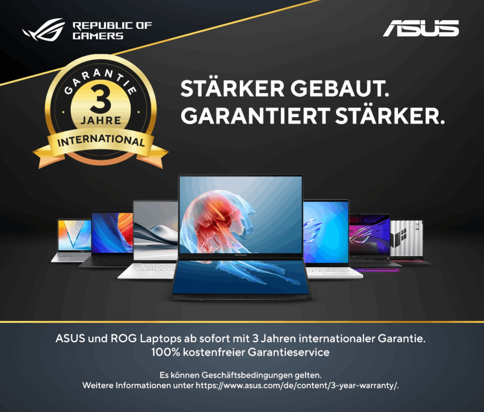 ASUS Extends Notebook Warranty to Three Years for Consumers and Gamers